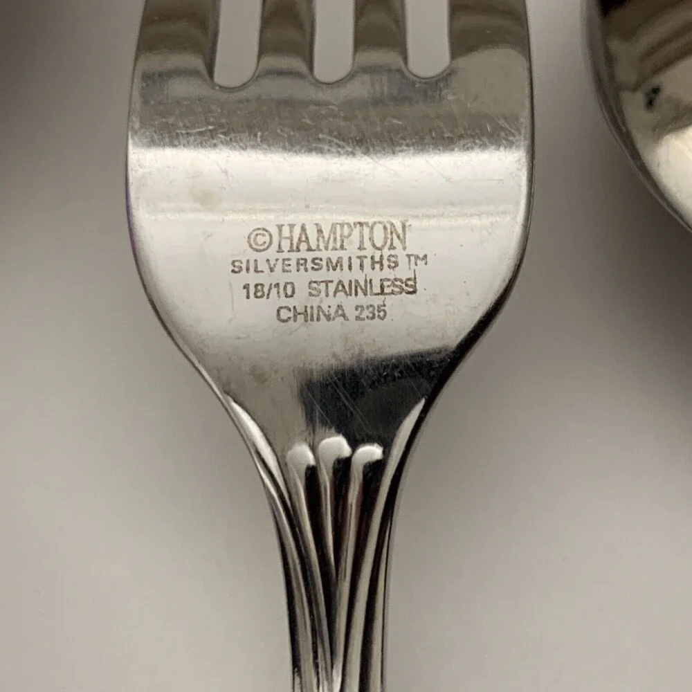 Hampton Silversmiths Alexis 235‎ Stainless Steel Forks Spoons Knife 18/10 Ribbed